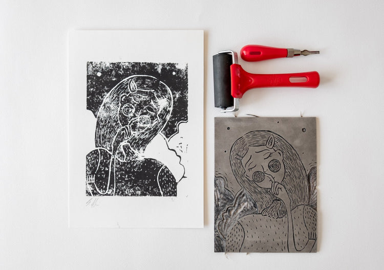 Linogravură - S. Hanelore