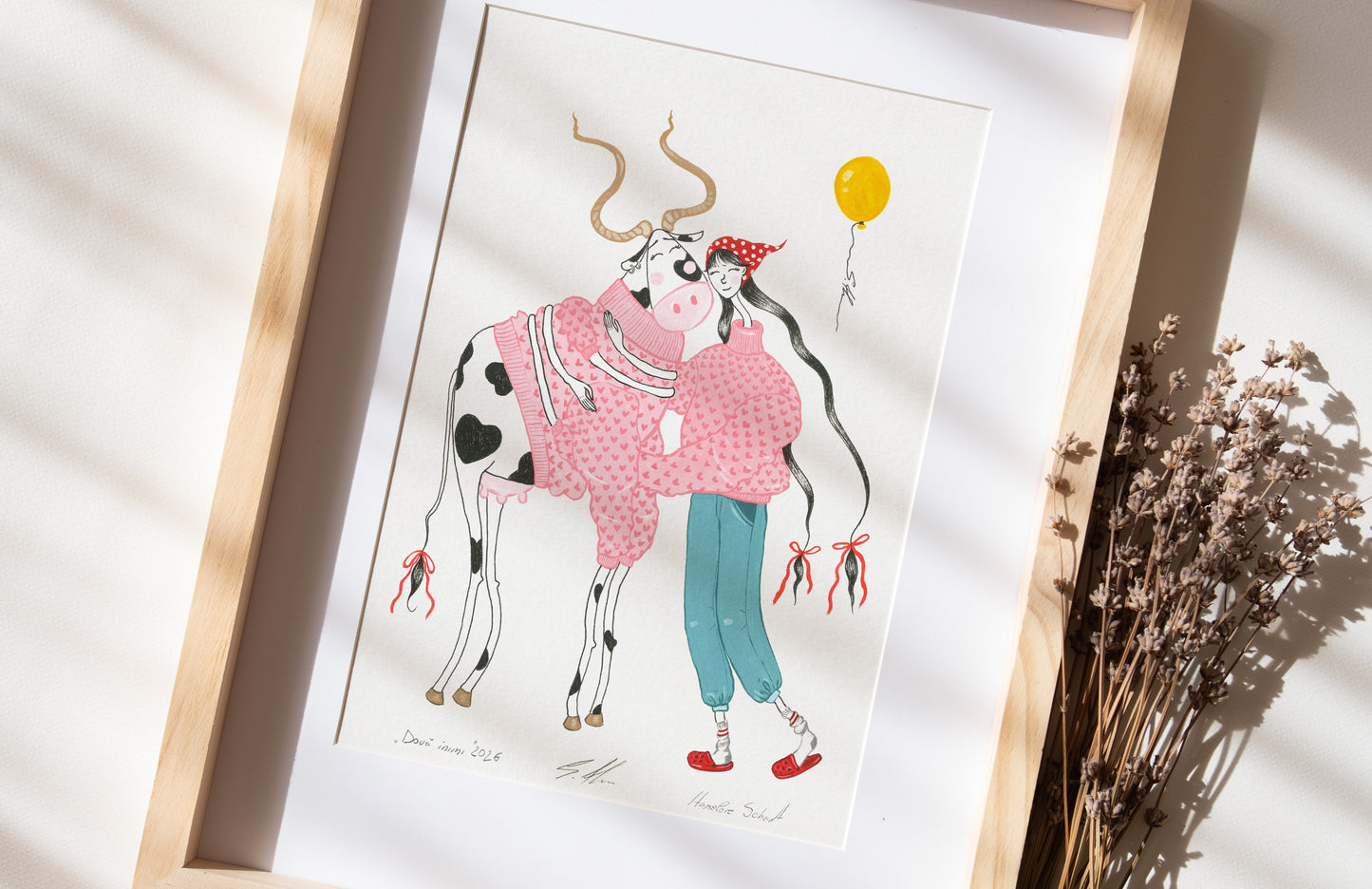 Fine Art Print Giclée - "Două inimi"
