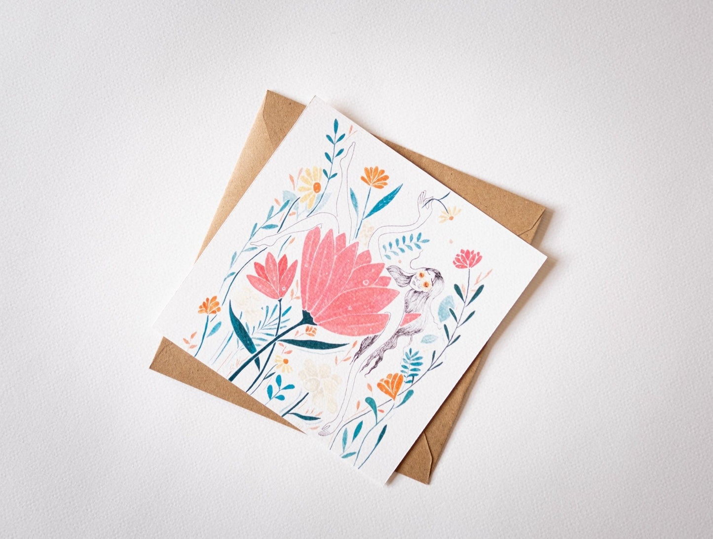 Felicitare ”Printre flori” - S. Hanelore