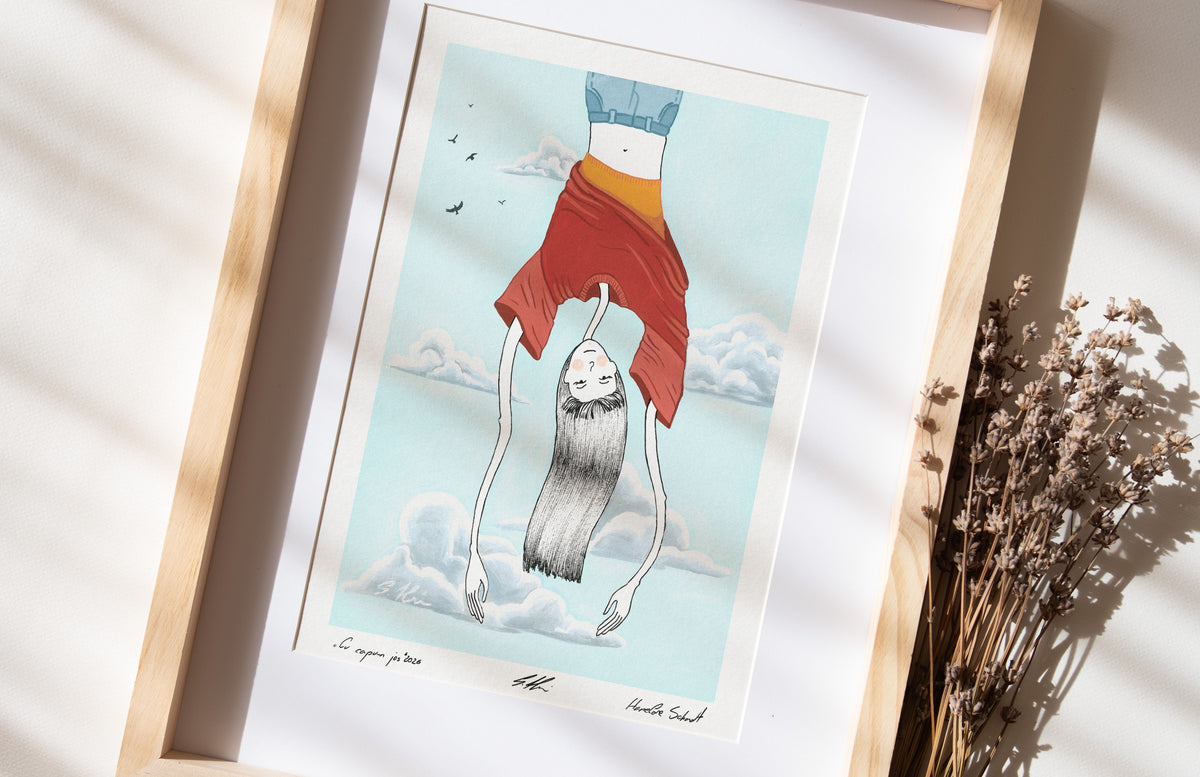 Fine Art Print Giclée - "Cu capu-n jos"