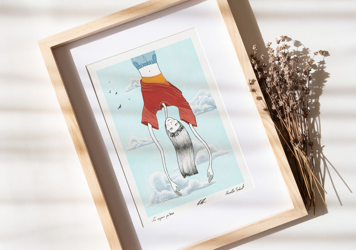 Fine Art Print Giclée - "Cu capu-n jos"