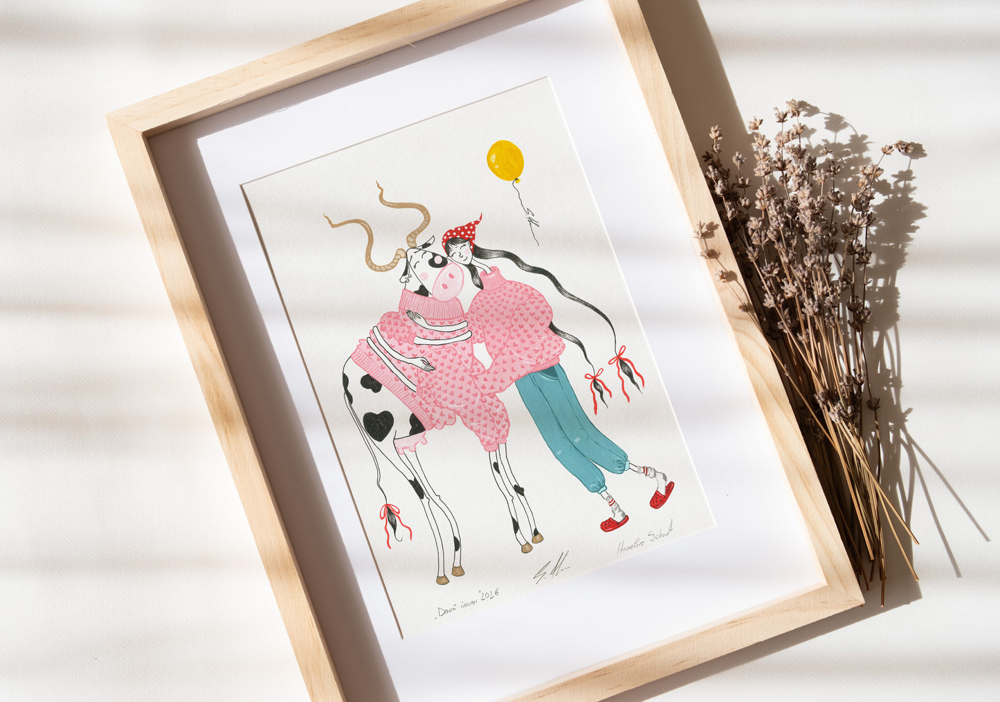 Fine Art Print Giclée - "Două inimi"