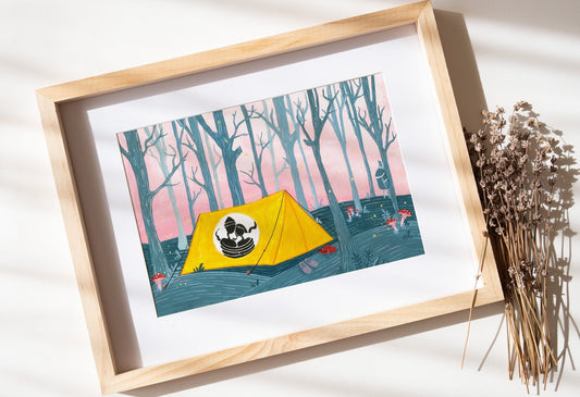 Fine Art Print Giclée - "Cu cortul în amurg" - S. Hanelore