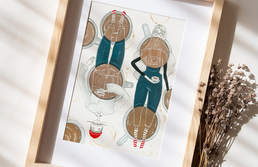Fine Art Print Giclée - "Pauză de cafea" - S. Hanelore