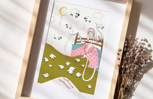 Norii vii: Ilustrație originală realizată în tehnică mixtă, cu guașă și liner.