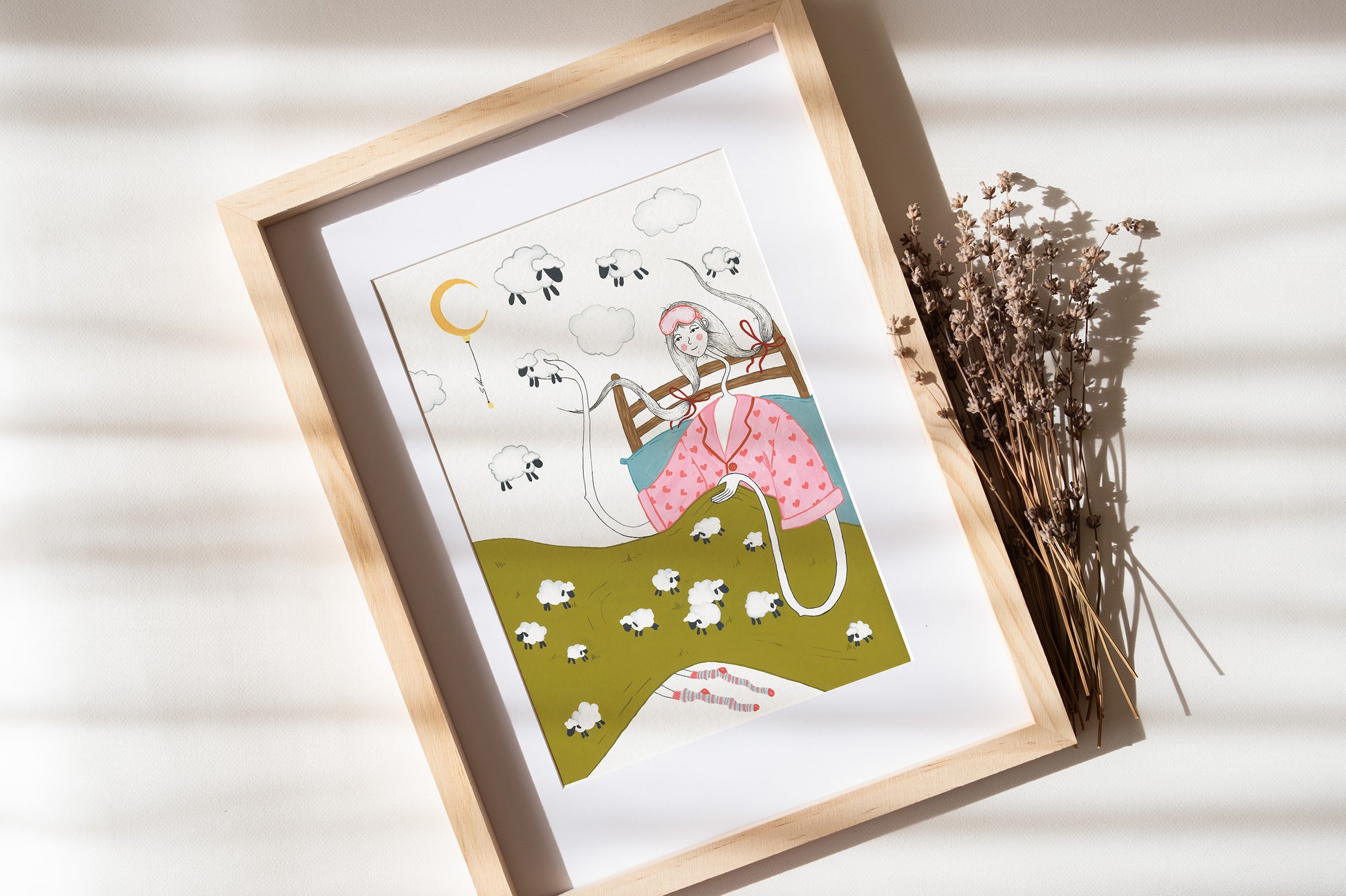 Norii vii: Ilustrație originală realizată în tehnică mixtă, cu guașă și liner.