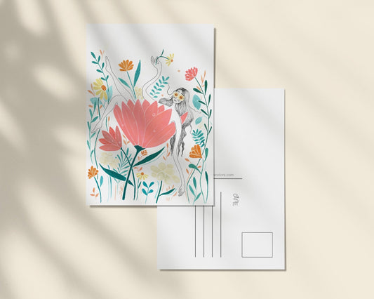 Postcard "Printre flori" - S. Hanelore