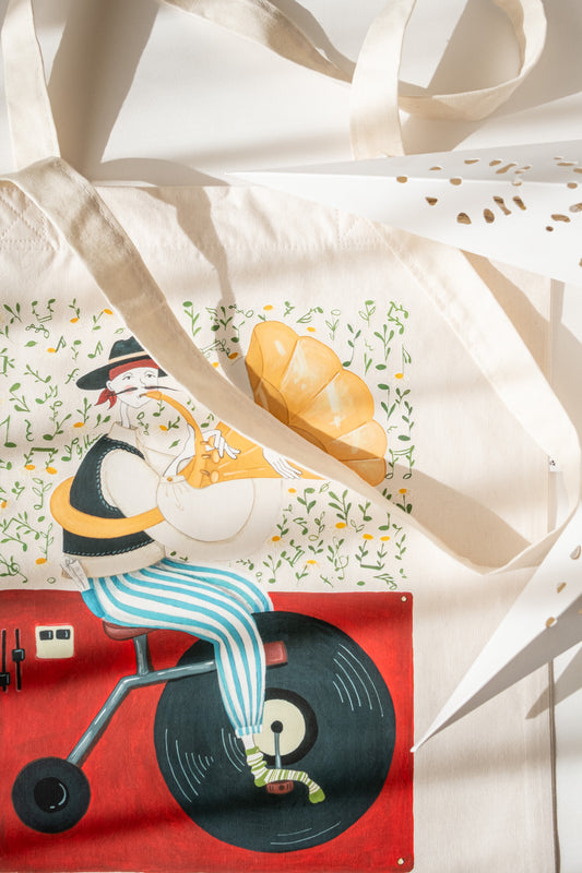 Sacoșă ilustrată "Cântec viu"