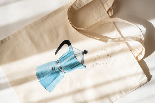 Sacoșă ilustrată "Micile bucurii ale vieții"