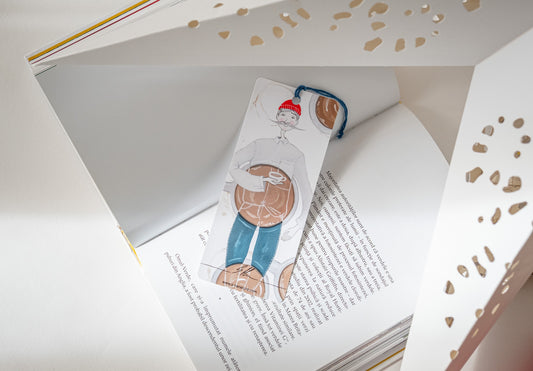 Semn de carte ”Pauză de cafea - El”