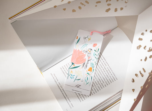 Semn de carte ”Printre flori”