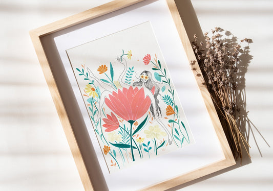 Giclée Fine Art Print - "Printre flori" - S. Hanelore